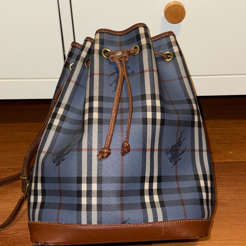 Authentic Burberry Blue Bucket Bag